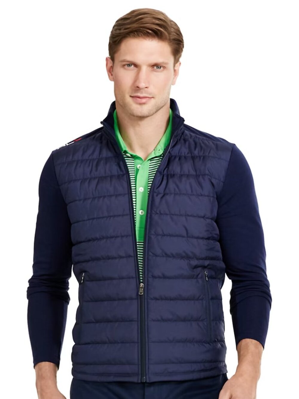 RLX Ralph Lauren Merino Wool Quilted Golf Jacket Navy Men’s L